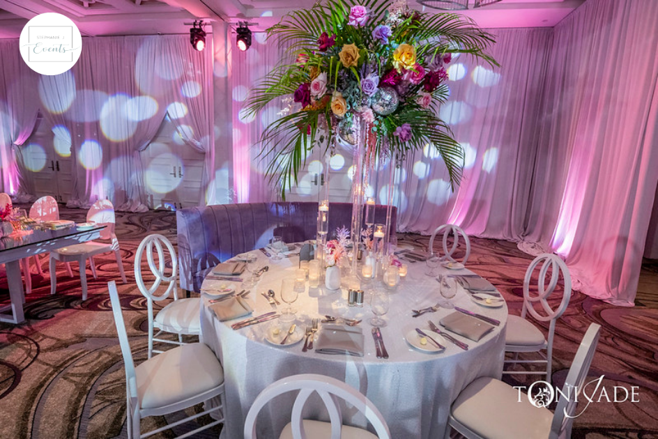 Coachella-themed event setup